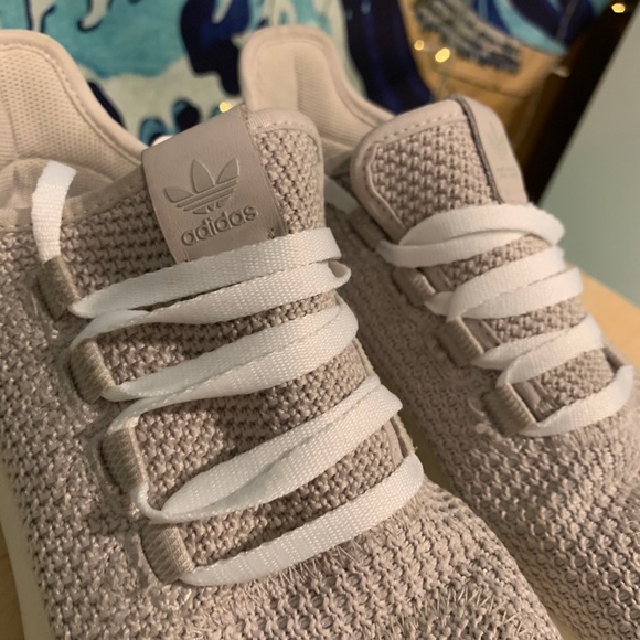 Grey Adidas Tubular Shadow Sneakers - Picture 3 of 6